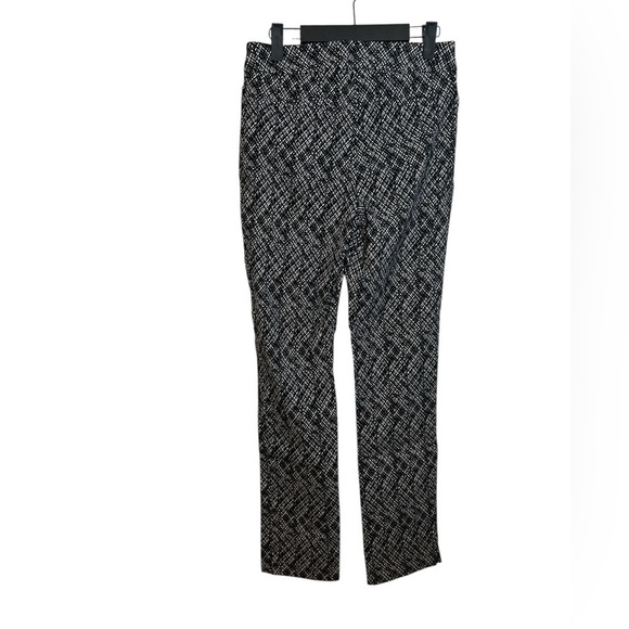 Renuar Black and White Patterned Stretch Ankle Pants - Picture 2 of 6